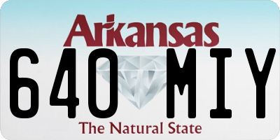AR license plate 640MIY
