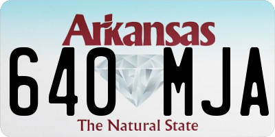 AR license plate 640MJA