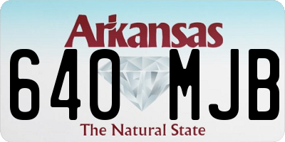 AR license plate 640MJB