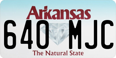 AR license plate 640MJC