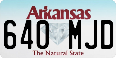 AR license plate 640MJD