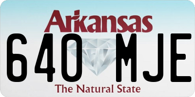AR license plate 640MJE