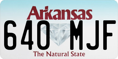 AR license plate 640MJF