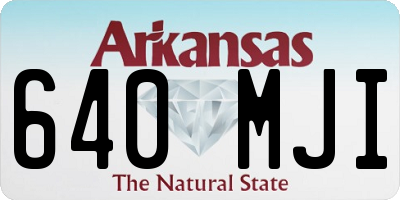 AR license plate 640MJI