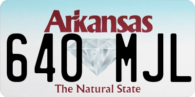 AR license plate 640MJL