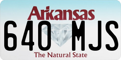 AR license plate 640MJS