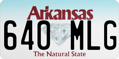 AR license plate 640MLG