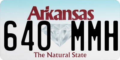 AR license plate 640MMH