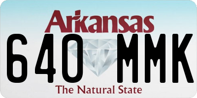 AR license plate 640MMK