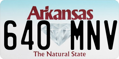 AR license plate 640MNV