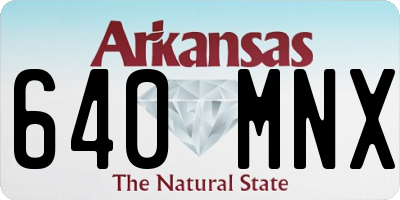 AR license plate 640MNX