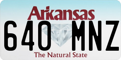 AR license plate 640MNZ