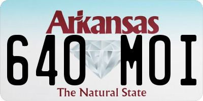 AR license plate 640MOI