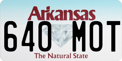 AR license plate 640MOT
