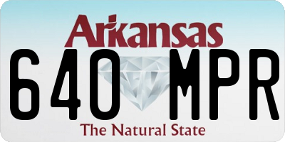 AR license plate 640MPR