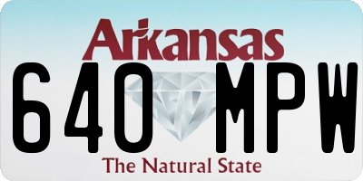 AR license plate 640MPW