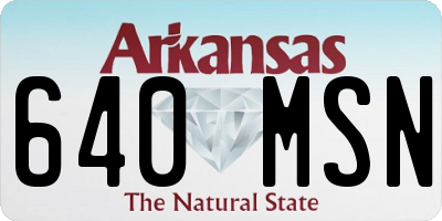 AR license plate 640MSN