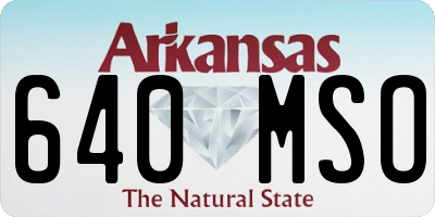 AR license plate 640MSO