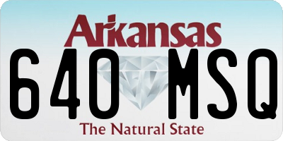 AR license plate 640MSQ