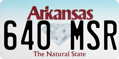 AR license plate 640MSR