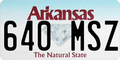 AR license plate 640MSZ