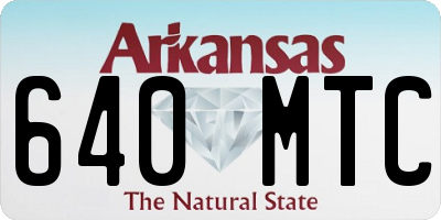 AR license plate 640MTC