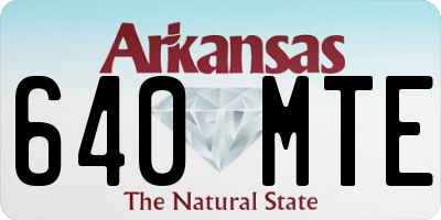 AR license plate 640MTE