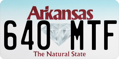AR license plate 640MTF