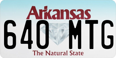 AR license plate 640MTG