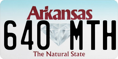 AR license plate 640MTH