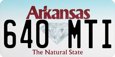 AR license plate 640MTI