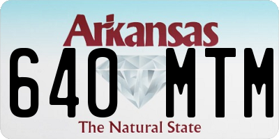 AR license plate 640MTM
