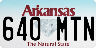 AR license plate 640MTN