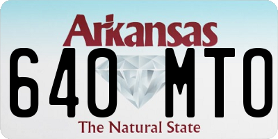 AR license plate 640MTO