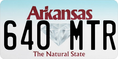 AR license plate 640MTR