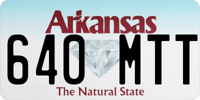 AR license plate 640MTT