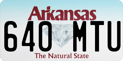 AR license plate 640MTU