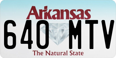 AR license plate 640MTV