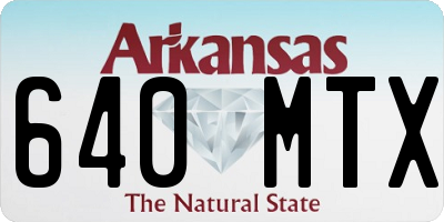 AR license plate 640MTX