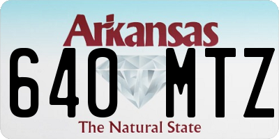 AR license plate 640MTZ