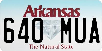 AR license plate 640MUA