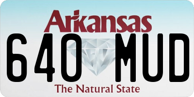 AR license plate 640MUD