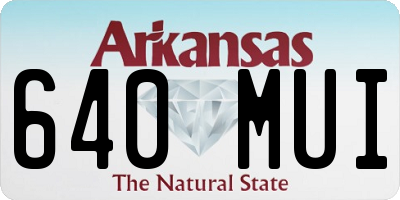 AR license plate 640MUI