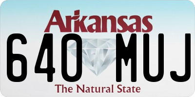 AR license plate 640MUJ