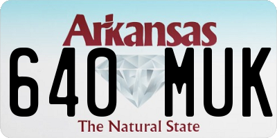 AR license plate 640MUK