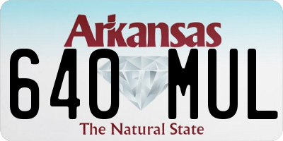 AR license plate 640MUL