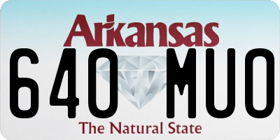 AR license plate 640MUO