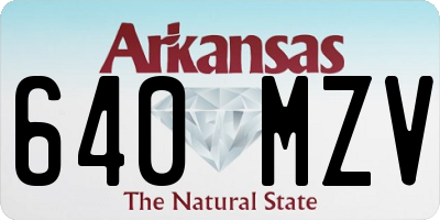 AR license plate 640MZV