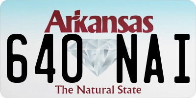 AR license plate 640NAI