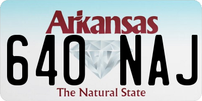 AR license plate 640NAJ